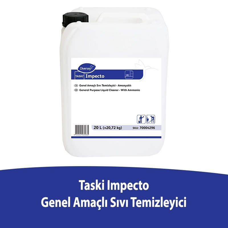 Diversey Taski Impecto Amonyaklı Gemel Temizlik Deterjanı 20 L