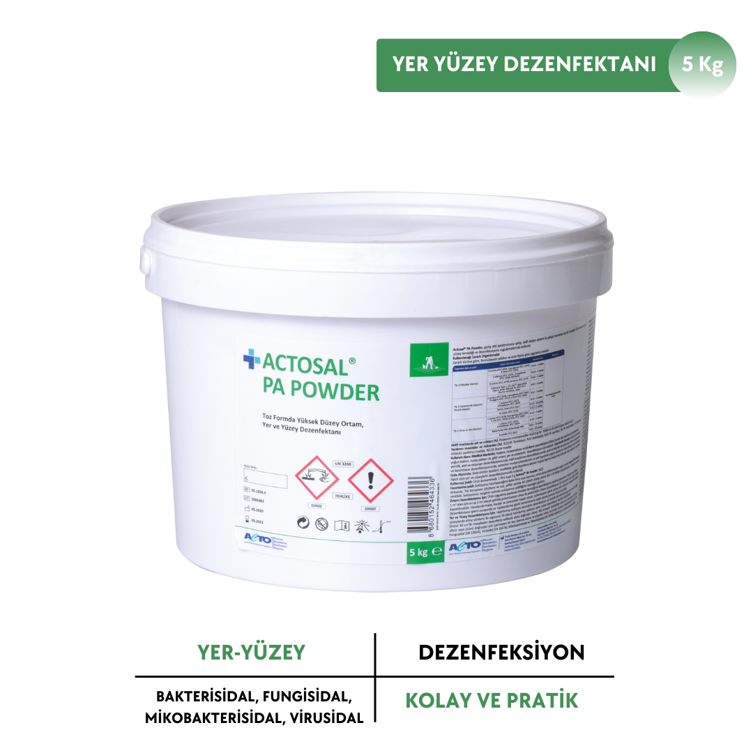 ACTOSAL® PA POWDER 5 kg (Toz Yer Yüzey Dezenfektanı)