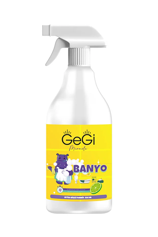 GEGİ Banyo Temizleyici Kireç Sökücü Kir Çözücü Etkili Güçlü Fomül Sprey